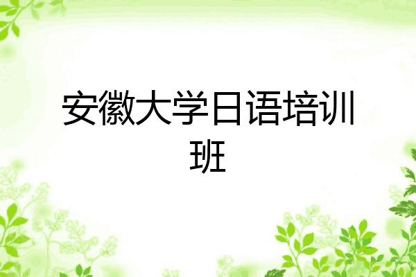 安徽大学日语培训班