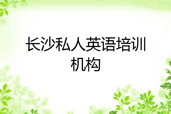 长沙私人英语培训机构