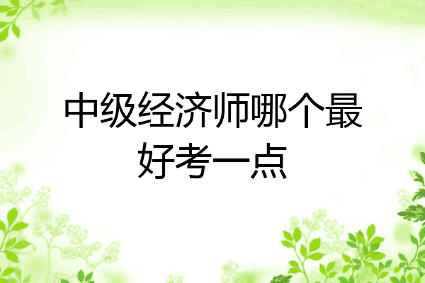 中级经济师哪个最好考一点