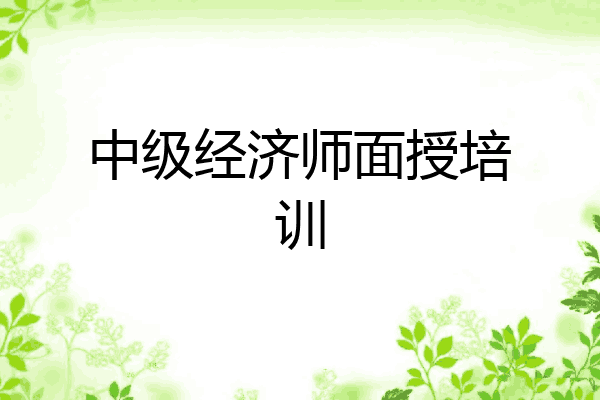 中级经济师面授培训