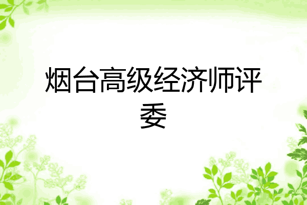 烟台高级经济师评委