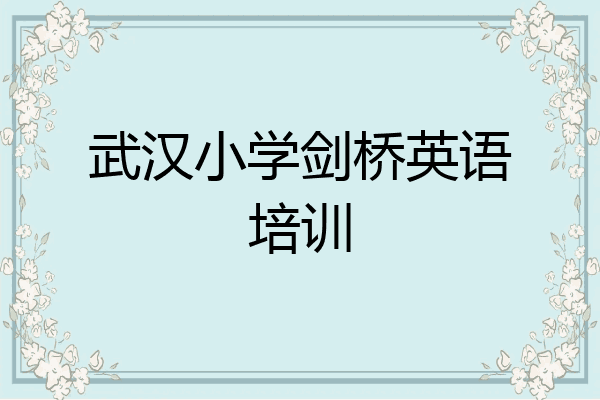 武汉小学剑桥英语培训