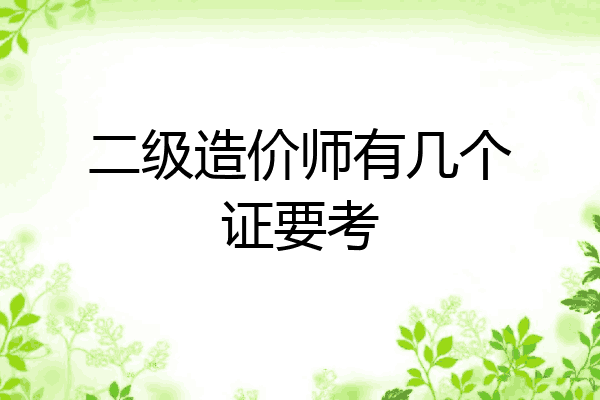 二级造价师有几个证要考