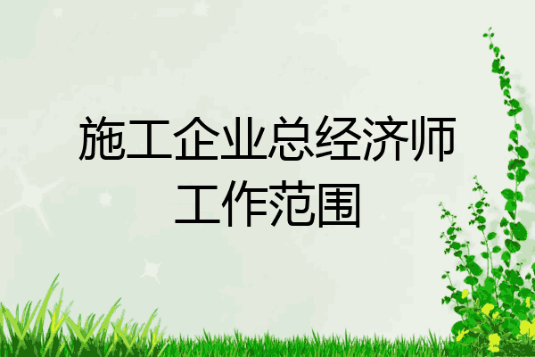 施工企业总经济师工作范围