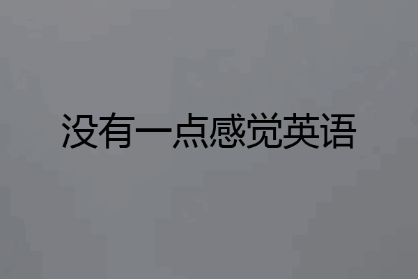 没有一点感觉英语