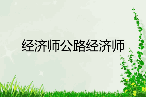 经济师公路经济师