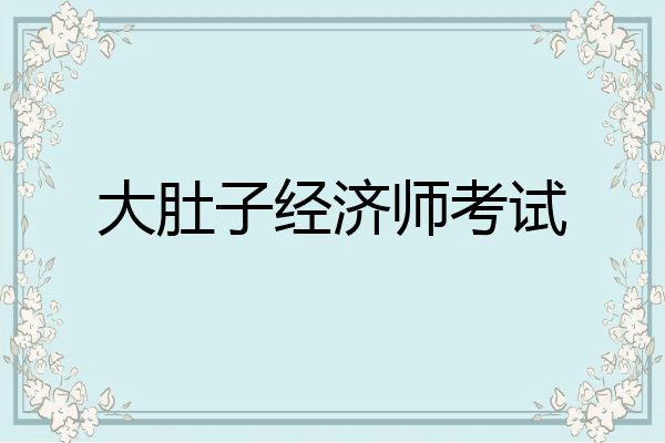 大肚子经济师考试