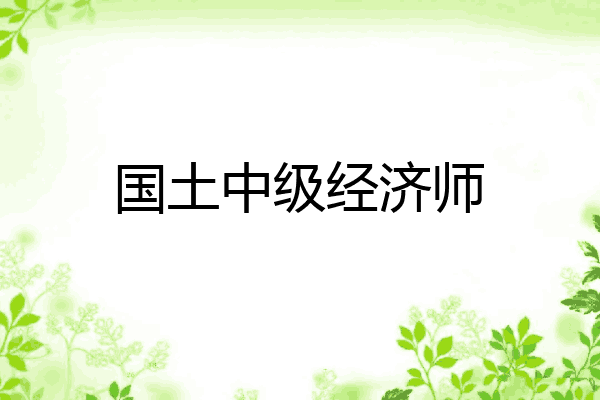 国土中级经济师
