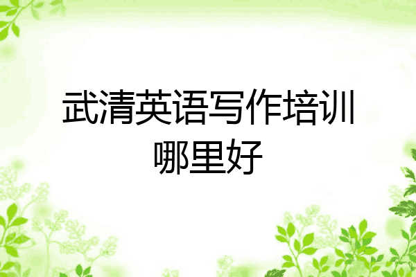 武清英语写作培训哪里好