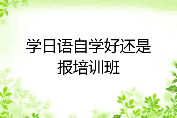 学日语自学好还是报培训班