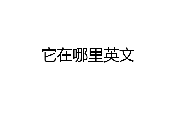 它在哪里英文