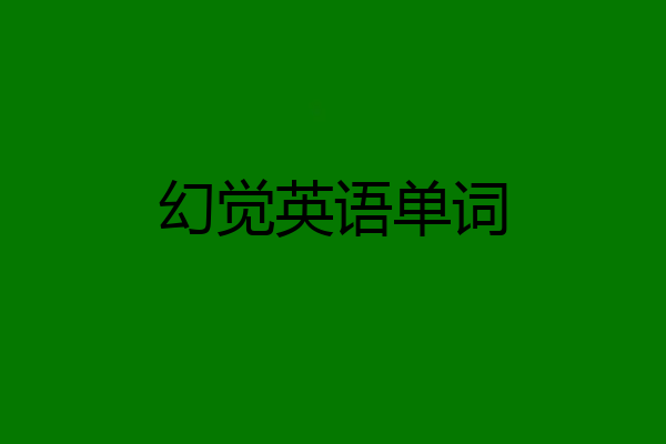 幻觉英语单词