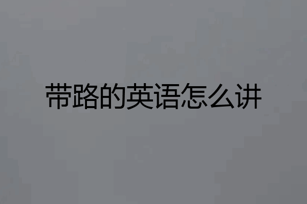 带路的英语怎么讲