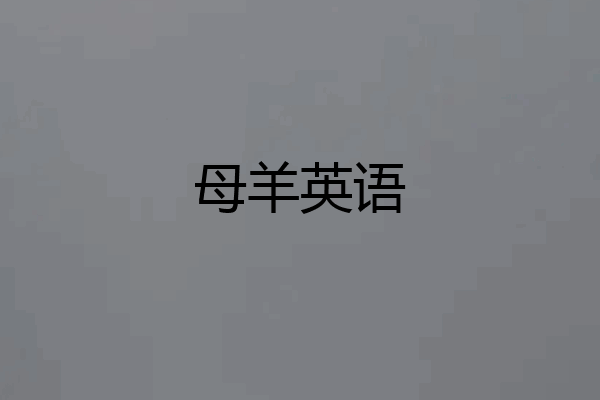 母羊英语