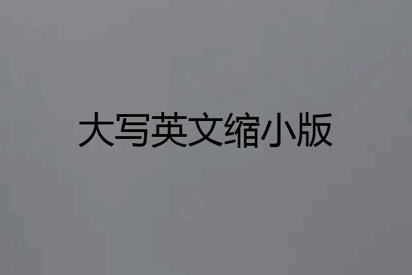 大写英文缩小版