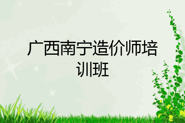 广西南宁造价师培训班