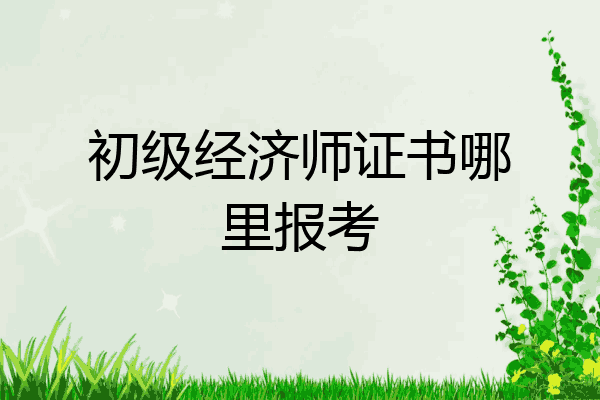 初级经济师证书哪里报考