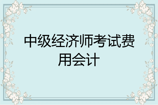 中级经济师考试费用会计