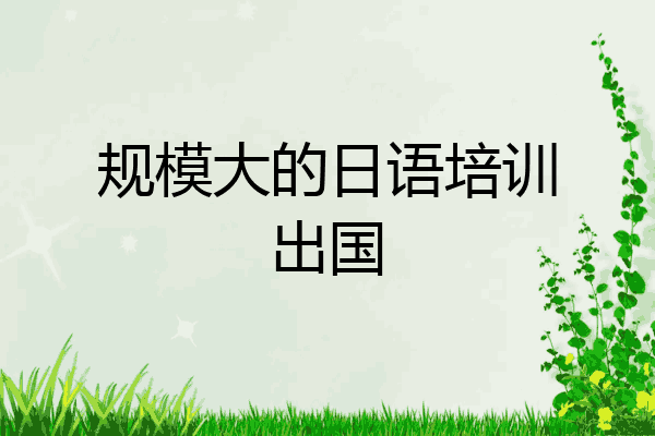 规模大的日语培训出国