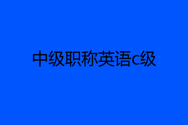 中级职称英语c级
