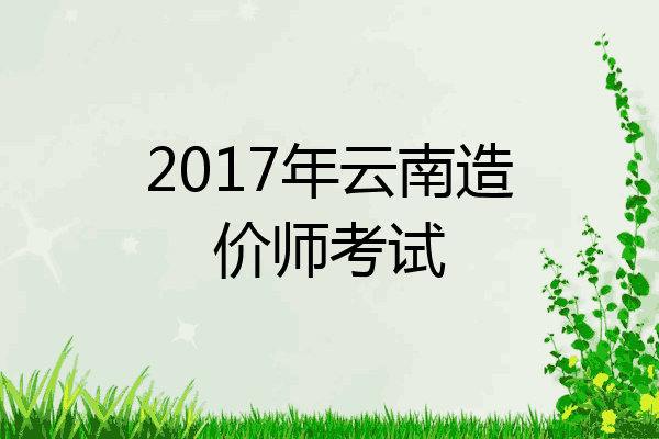 2017年云南造价师考试