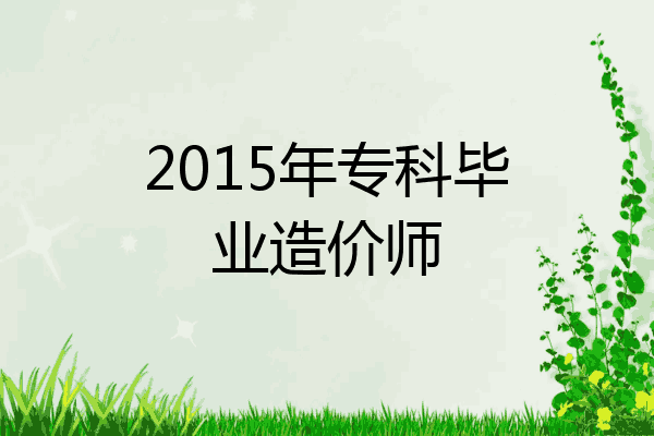 2015年专科毕业造价师