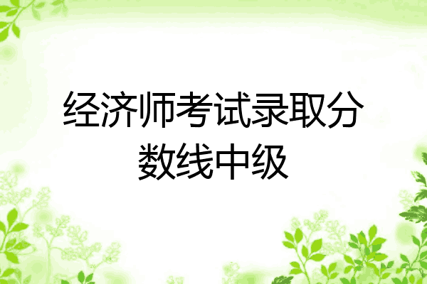 经济师考试录取分数线中级