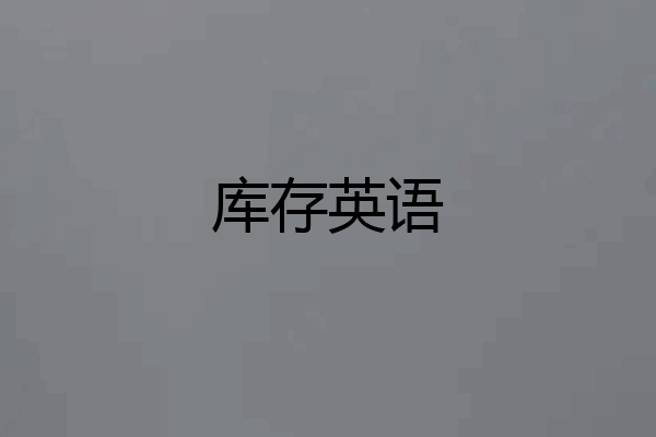 库存英语