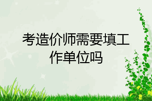 考造价师需要填工作单位吗