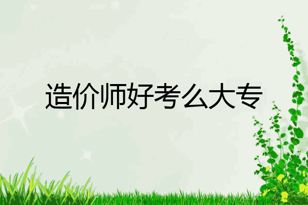 造价师好考么大专