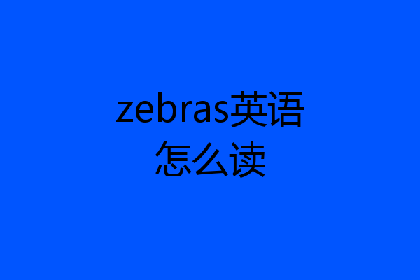 zebras英语怎么读