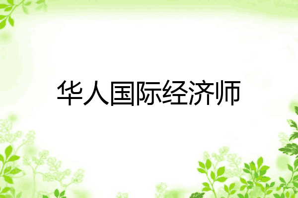 华人国际经济师
