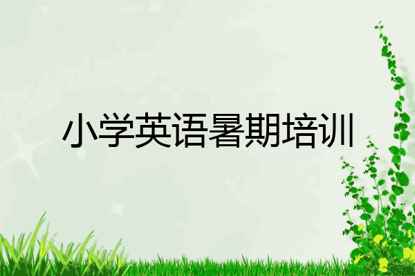 小学英语暑期培训