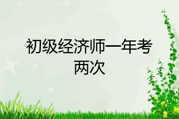 初级经济师一年考两次