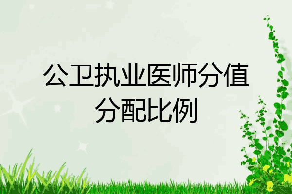 公卫执业医师分值分配比例