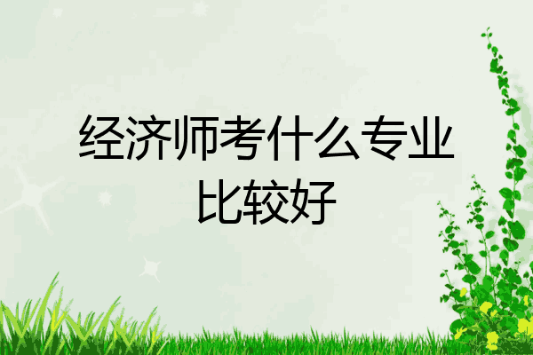 经济师考什么专业比较好