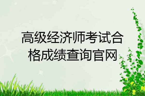 高级经济师考试合格成绩查询官网