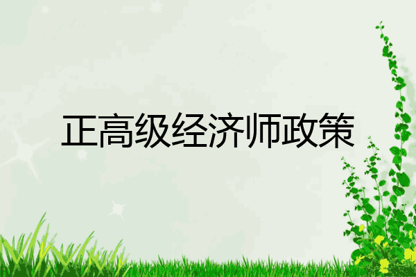 正高级经济师政策