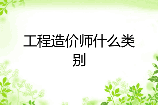 工程造价师什么类别
