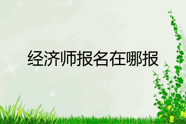 经济师报名在哪报