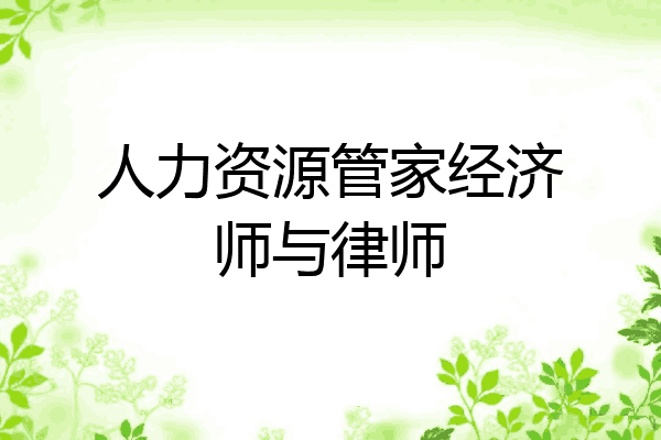 人力资源管家经济师与律师