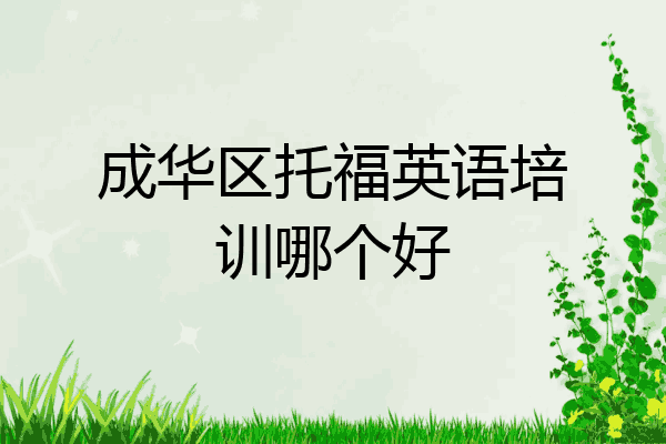 成华区托福英语培训哪个好