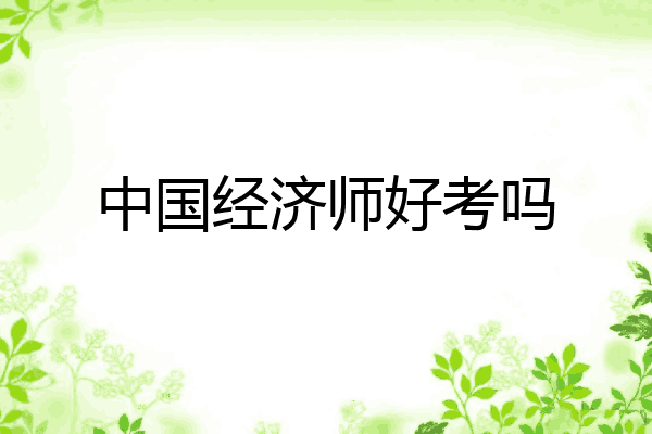 中国经济师好考吗