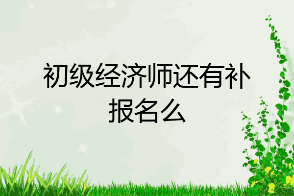 初级经济师还有补报名么