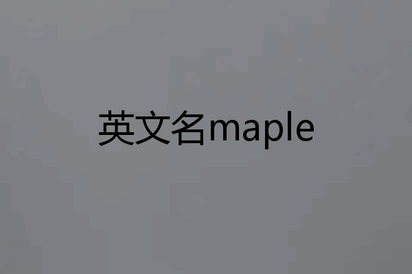 英文名maple