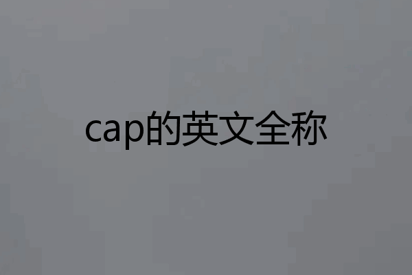 cap的英文全称