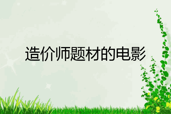造价师题材的电影
