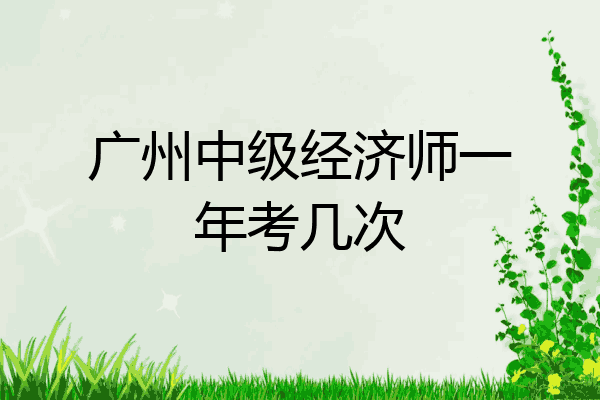 广州中级经济师一年考几次