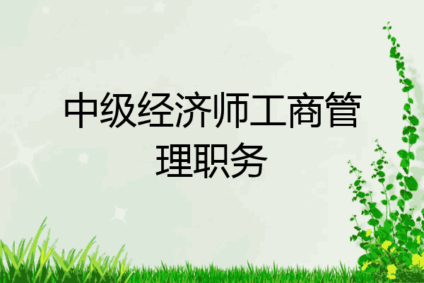 中级经济师工商管理职务