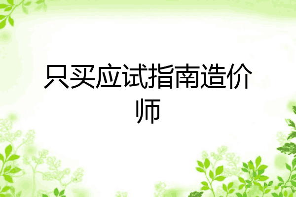 只买应试指南造价师